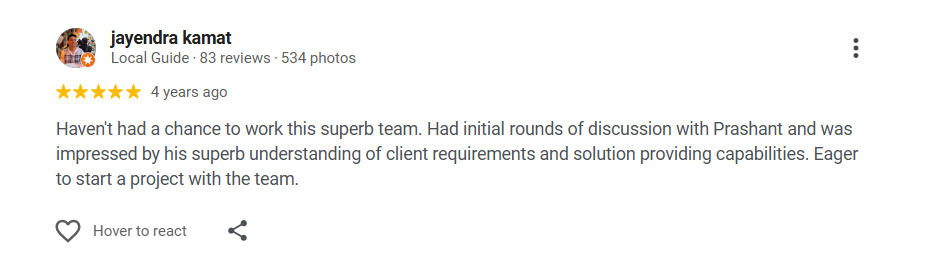 Appreciation Message