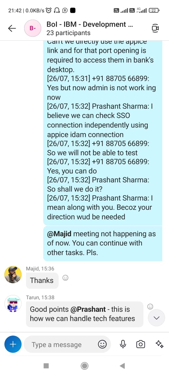 Appreciation Message